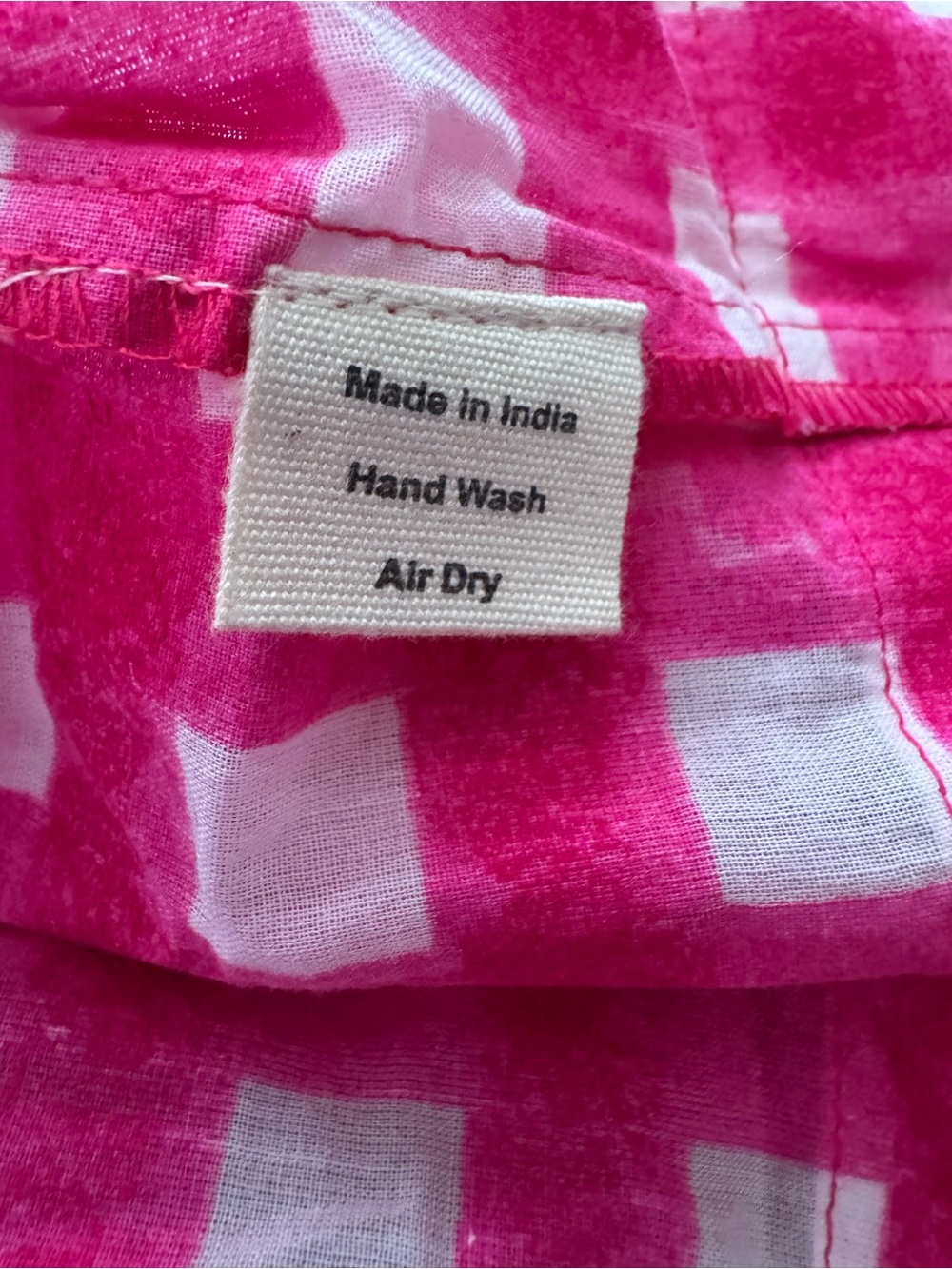 SZ Blockprints Priya Hot Pink Hingham Mini Dress Size Medium - Picture 6 of 8